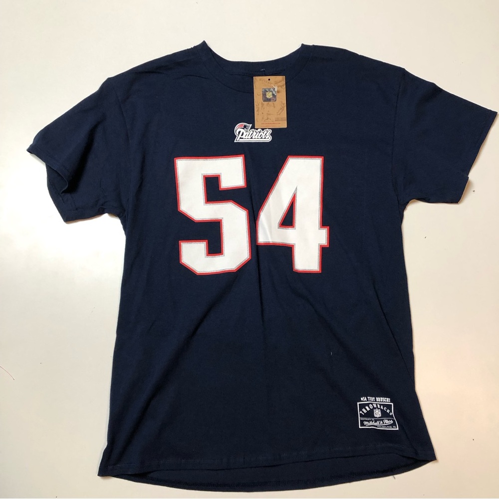 Mitchell & Ness Throwbacks New England Patriots Teddy Bruschi T-shirt Large